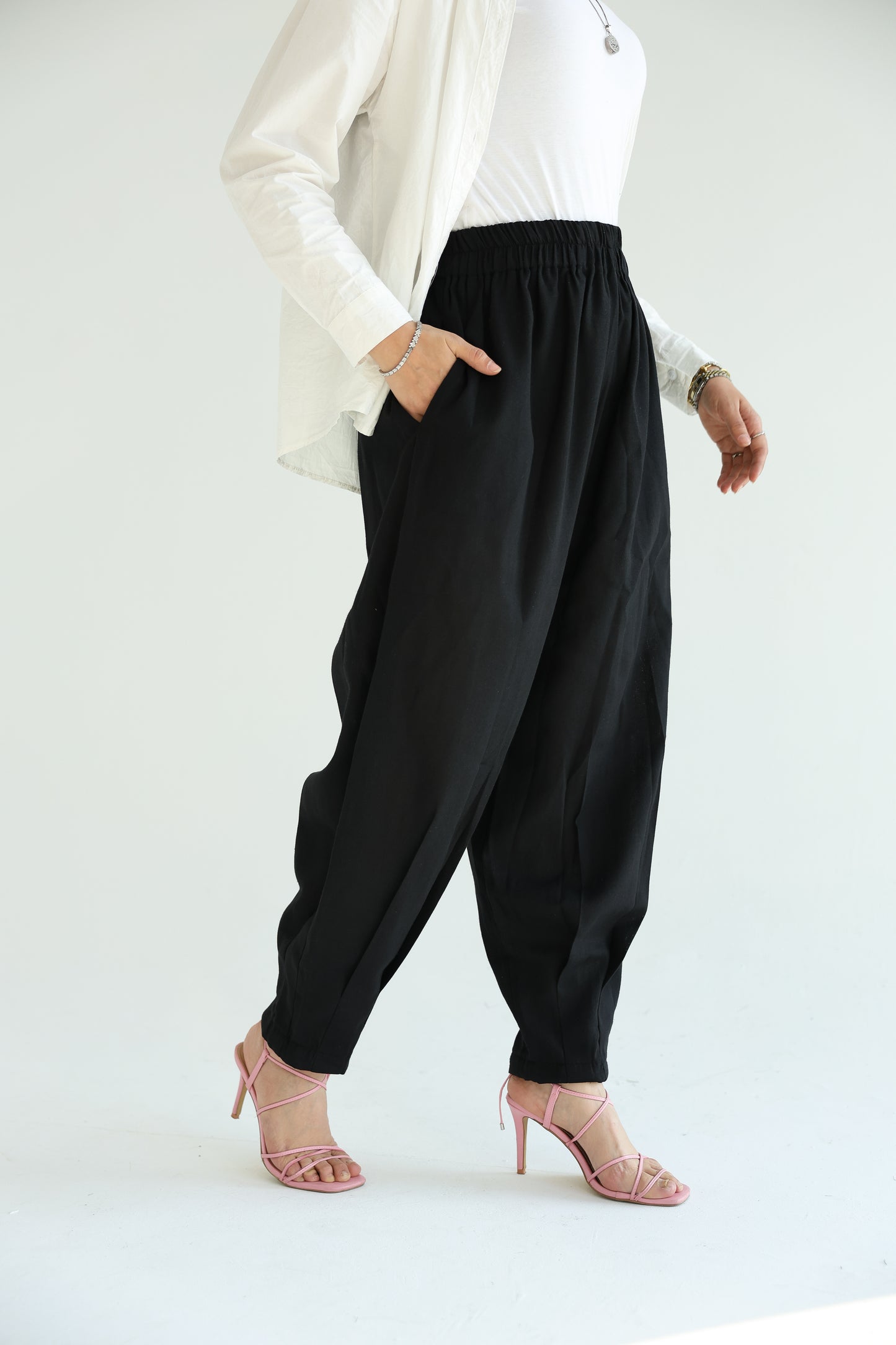 Linen Balloon Pants