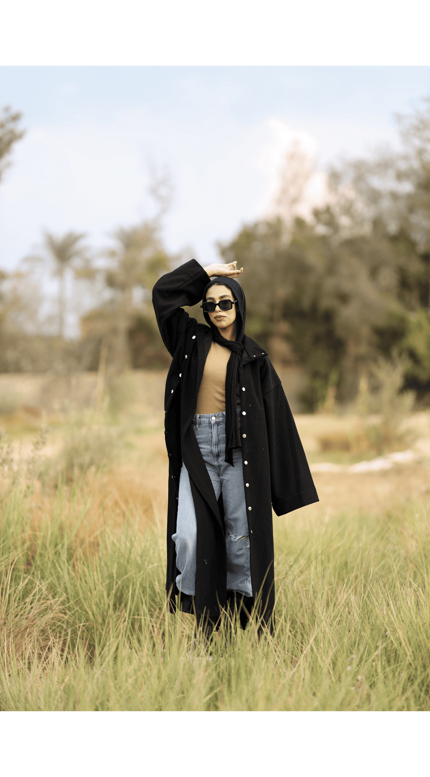 Black Bottom Trench Coat