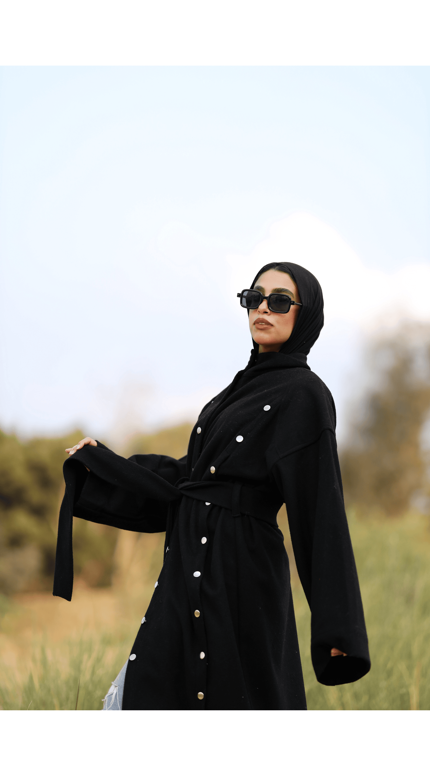 Black Bottom Trench Coat