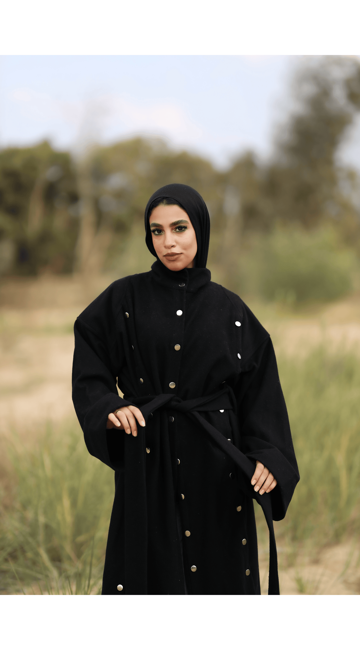 Black Bottom Trench Coat